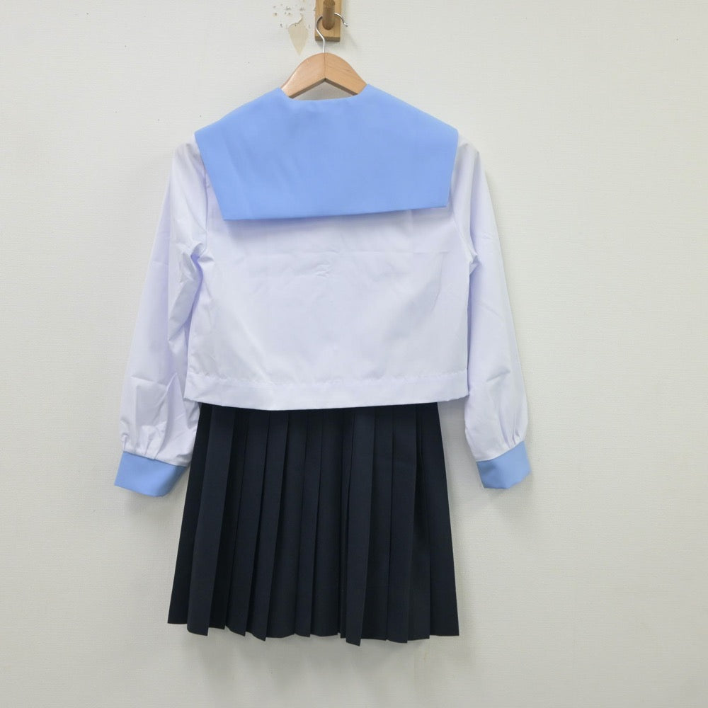 【中古】島根県 益田市立益田中学校 女子制服 4点（セーラー服・セーラー服・スカート）sf018968