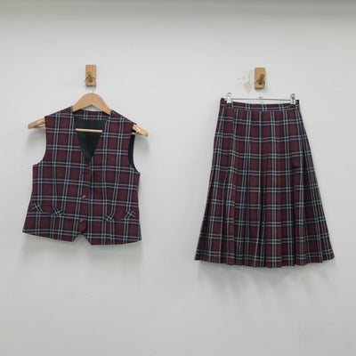 【中古】東京都 小平市立小平第六中学校 女子制服 2点（ベスト・スカート）sf018974