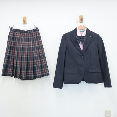 【中古】大阪府 大阪高等学校 女子制服 4点（ブレザー・シャツ・スカート）sf018989