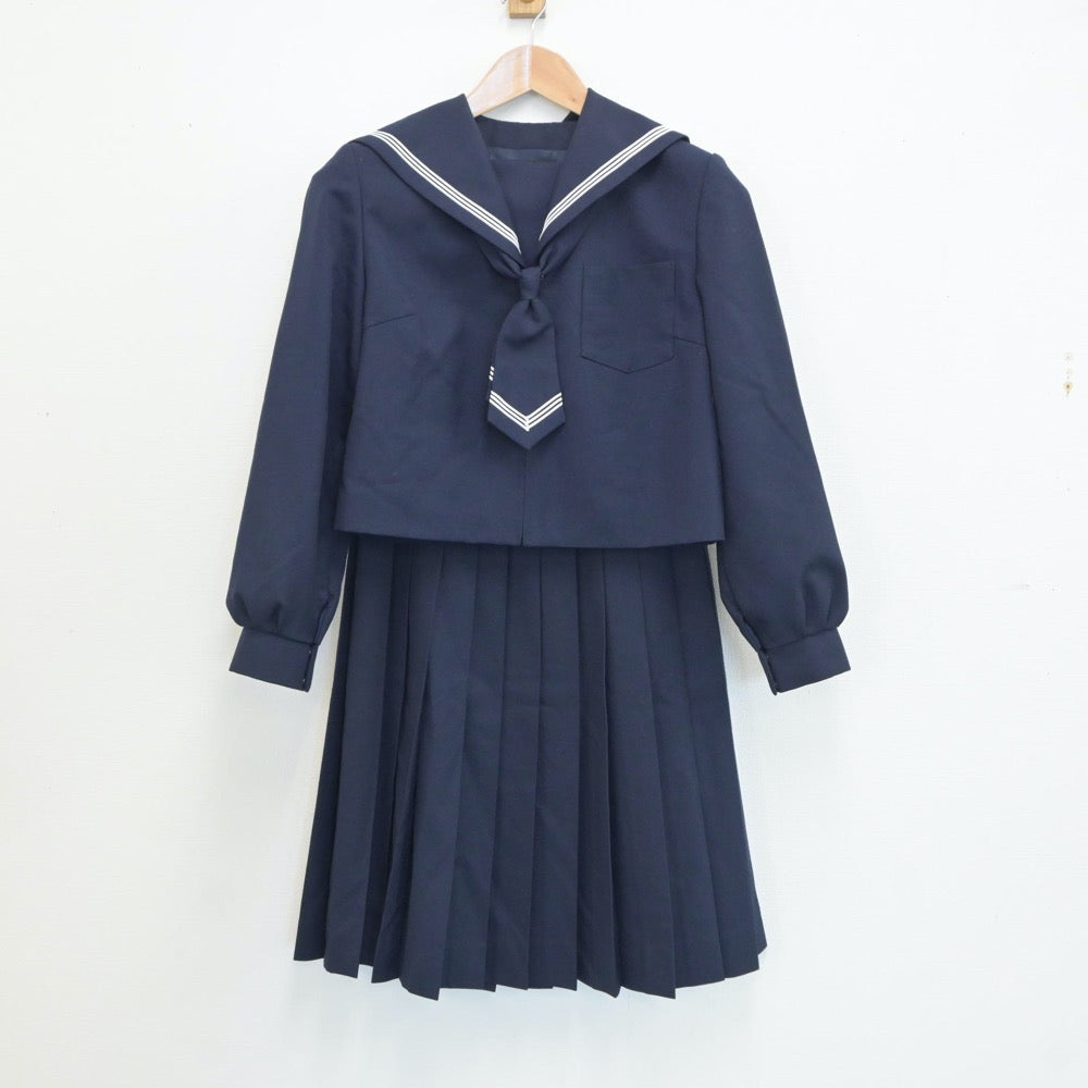 【中古】北海道 札幌市立宮の森中学校 女子制服 3点（セーラー服・スカート）sf018994