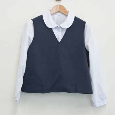 【中古】群馬県 伊勢崎第一中学校 女子制服 2点（シャツ・ベスト）sf019001