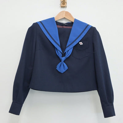 【中古】大阪府 夕陽丘高等学校 女子制服 4点（セーラー服・スカート）sf019003