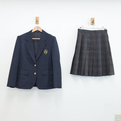 【中古】東京都 豊島学院高等学校 女子制服 2点（ブレザー・スカート）sf019008