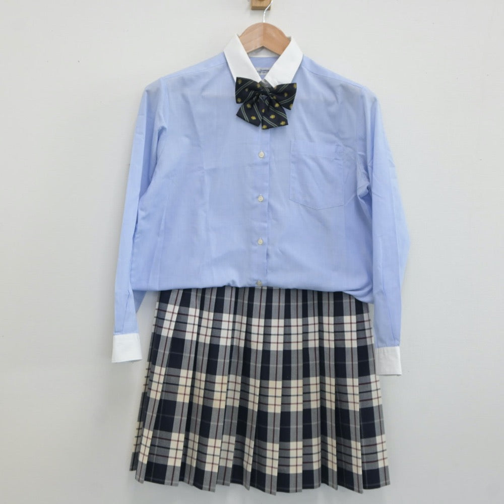 【中古】東京都 豊島学院高等学校 女子制服 3点（シャツ・スカート）sf019009