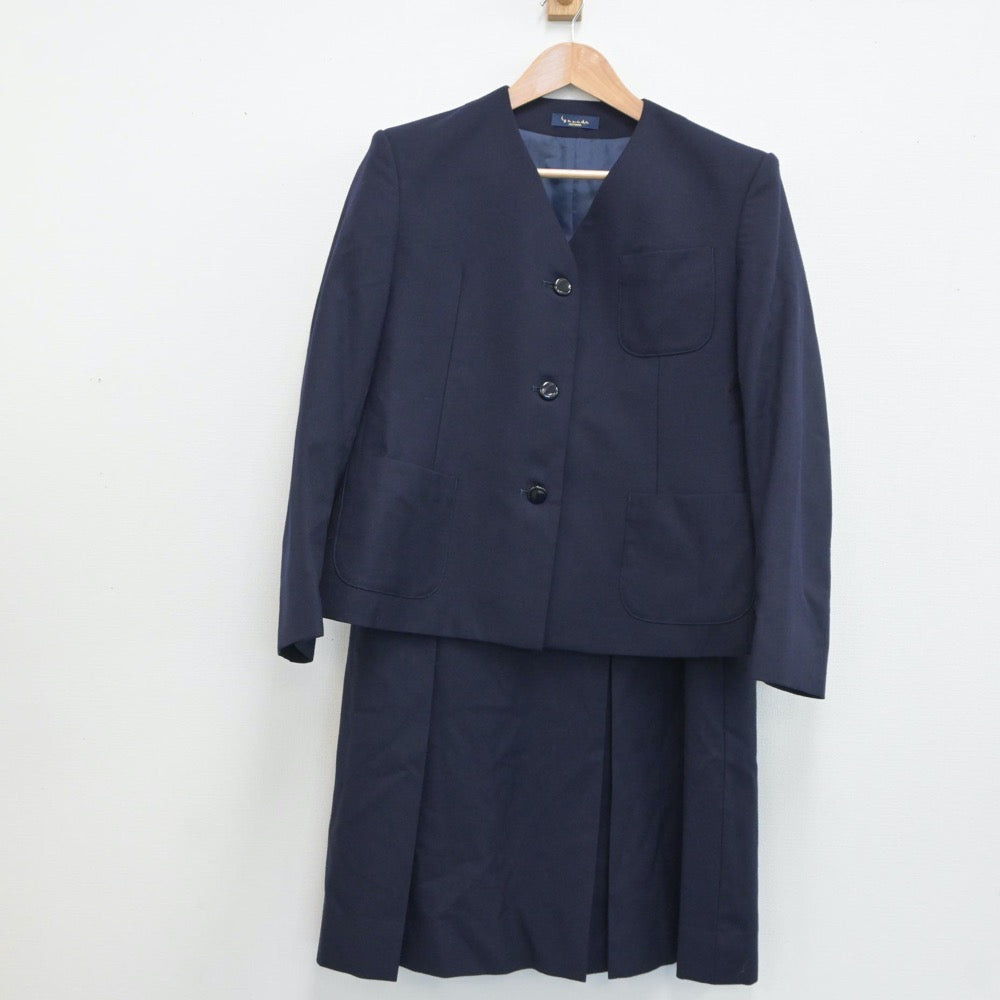 【中古】静岡県 城内中学校 女子制服 4点（ブレザー・ベスト・スカート）sf019015