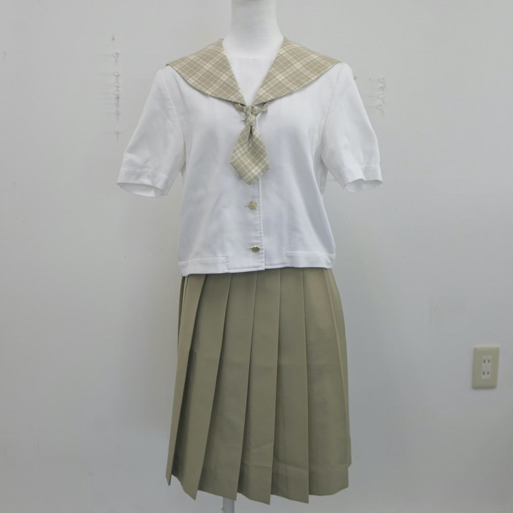 【中古】埼玉県 越谷南高等学校 女子制服 3点（セーラー服・スカート）sf019024