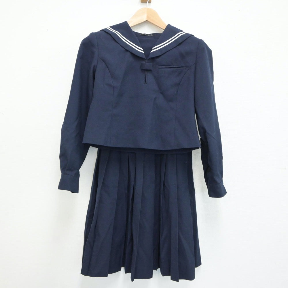 【中古】北海道 凌雲中学校 女子制服 2点（セーラー服・スカート）sf019027