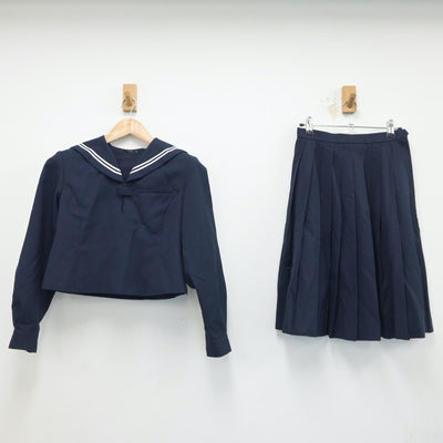 【中古】北海道 凌雲中学校 女子制服 2点（セーラー服・スカート）sf019027