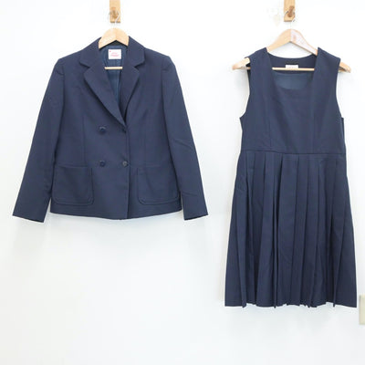 【中古】神奈川県 江陽中学校 女子制服 2点（ブレザー・ジャンパースカート）sf019038