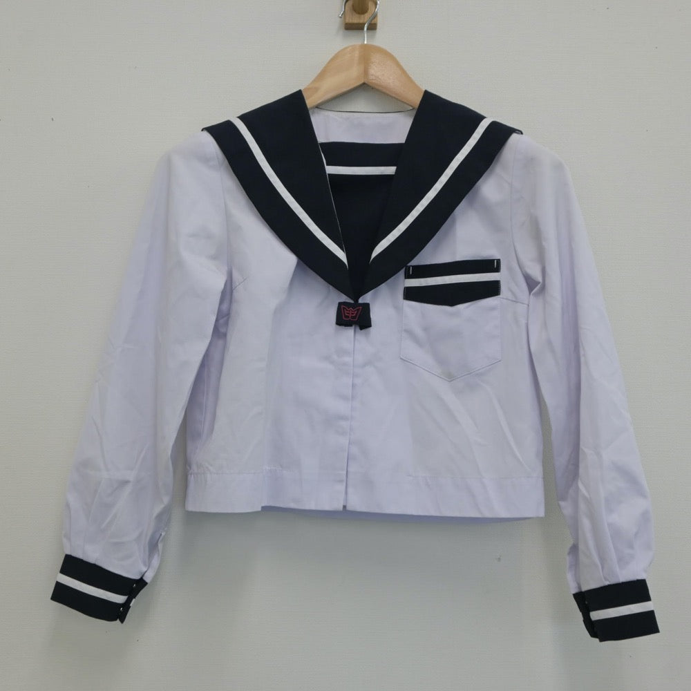 【中古】宮崎県 宮崎西中学校 女子制服 2点（セーラー服）sf019039