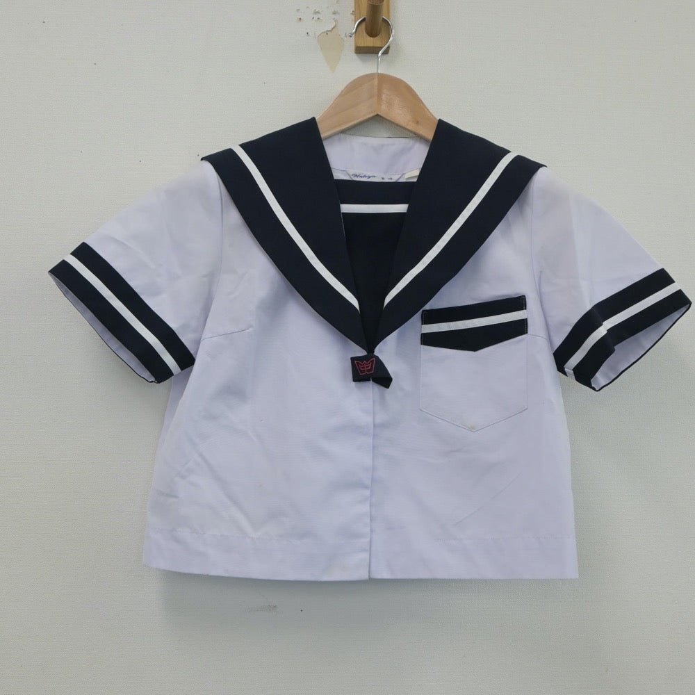 【中古】宮崎県 宮崎西中学校 女子制服 2点（セーラー服）sf019039