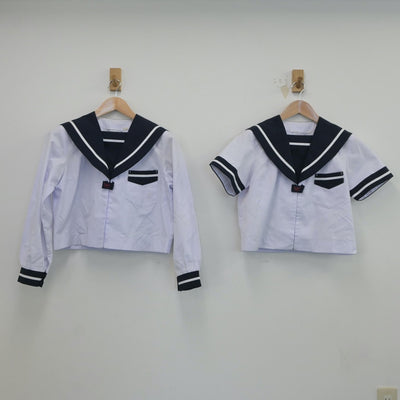 【中古】宮崎県 宮崎西中学校 女子制服 2点（セーラー服）sf019040