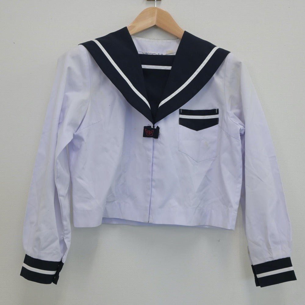 【中古】宮崎県 宮崎西中学校 女子制服 2点（セーラー服）sf019040