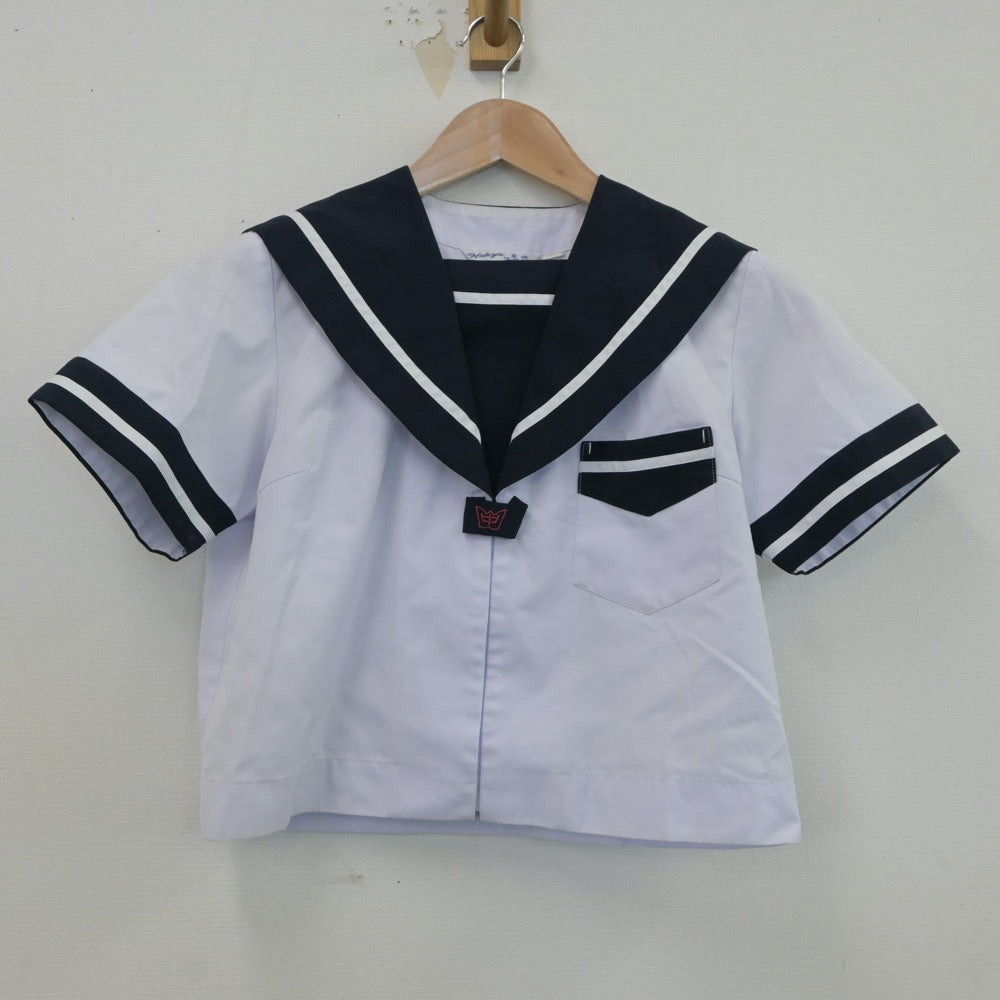 【中古】宮崎県 宮崎西中学校 女子制服 2点（セーラー服）sf019040