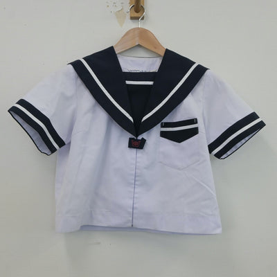 【中古】宮崎県 宮崎西中学校 女子制服 2点（セーラー服）sf019040