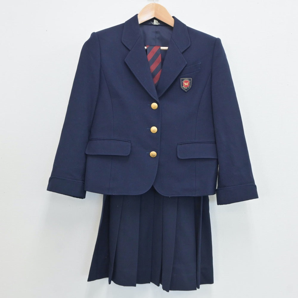 【中古】埼玉県 越谷南高等学校 女子制服 5点（ブレザー・ベスト・スカート）sf019041