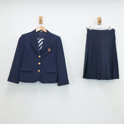 【中古】埼玉県 越谷南高等学校 女子制服 5点（ブレザー・ベスト・スカート）sf019041