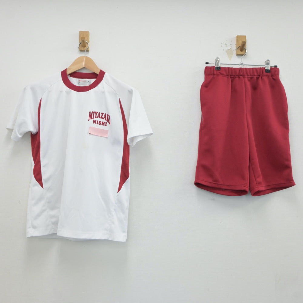 【中古】宮崎県 宮崎西中学校 女子制服 2点（体操服 上・体操服 下）sf019050