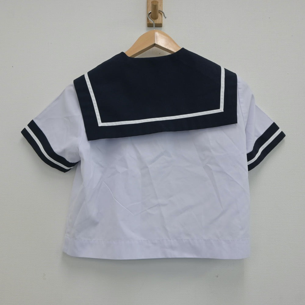 【中古】宮崎県 宮崎西中学校 女子制服 2点（セーラー服・スカート）sf019052