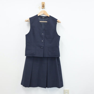 【中古】静岡県 静岡市立城内中学校 女子制服 4点（ブレザー・ベスト・スカート）sf019055