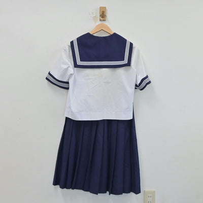 【中古】東京都 江東区立砂町中学校 女子制服 2点（セーラー服・スカート）sf019056