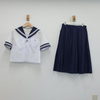 【中古】東京都 江東区立砂町中学校 女子制服 2点（セーラー服・スカート）sf019056