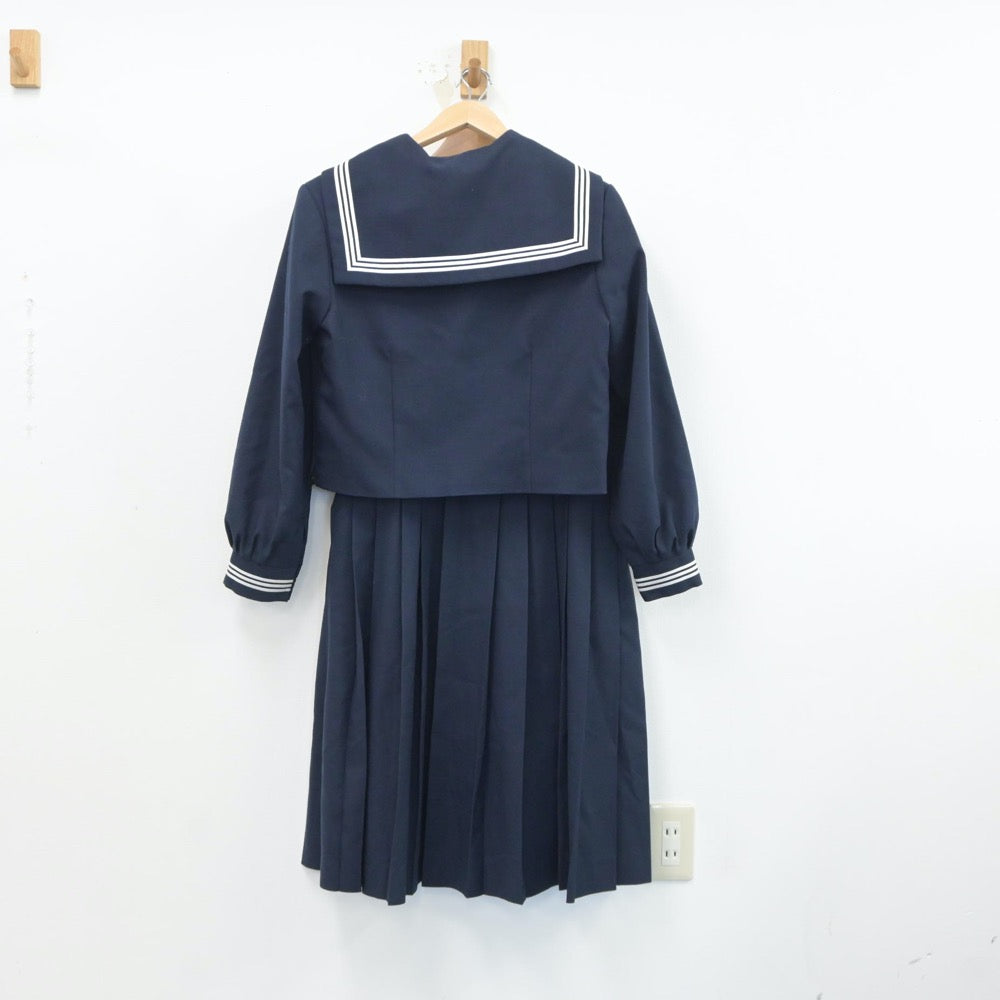 【中古】東京都 江東区立砂町中学校 女子制服 3点（セーラー服・ジャンパースカート）sf019057