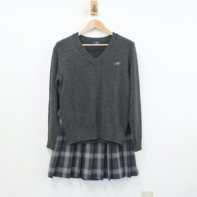 【中古】埼玉県 豊南高等学校 女子制服 3点（ブレザー・ニット・スカート）sf019058