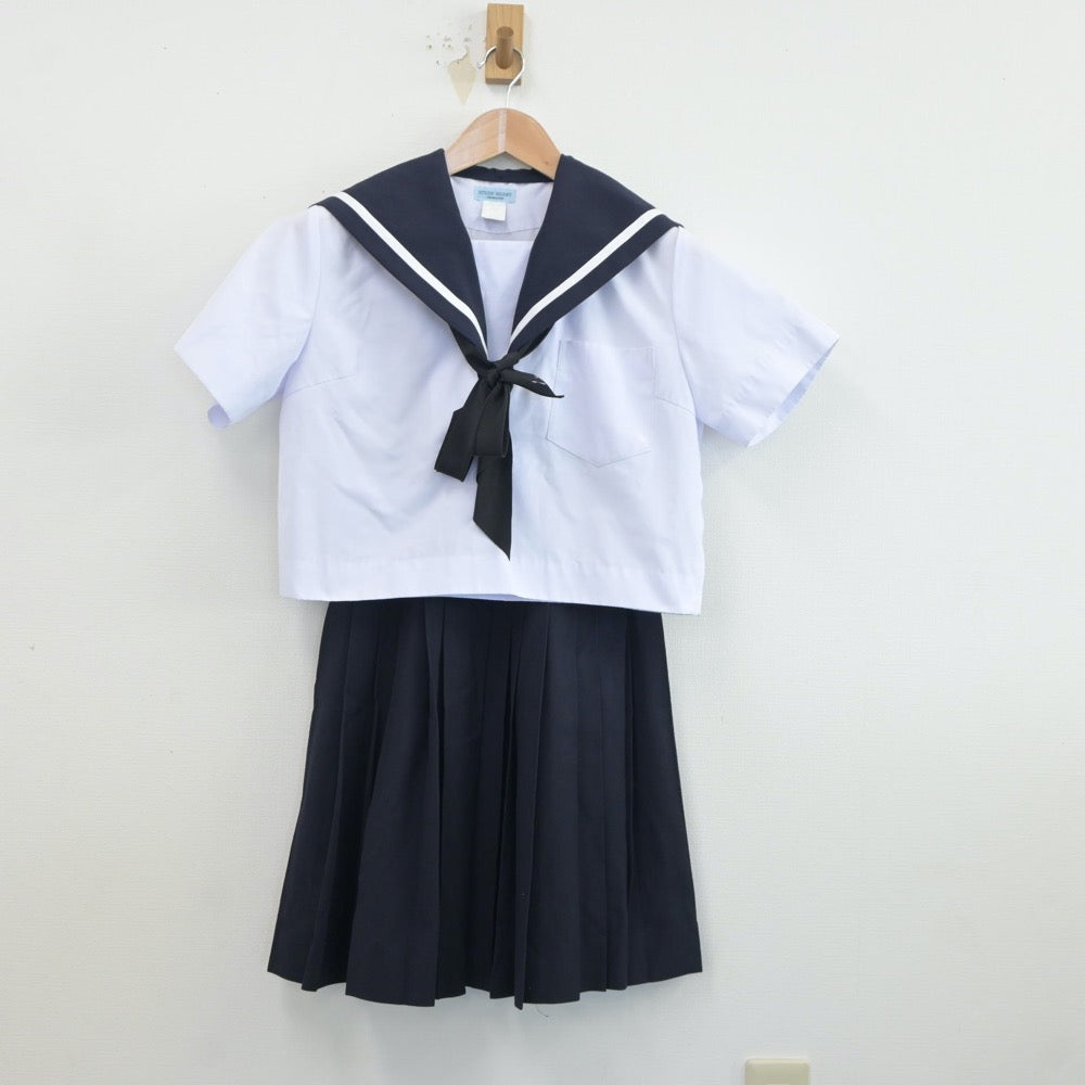 【中古】愛知県 刈谷市立依佐美中学校 女子制服 2点（セーラー服・スカート）sf019061