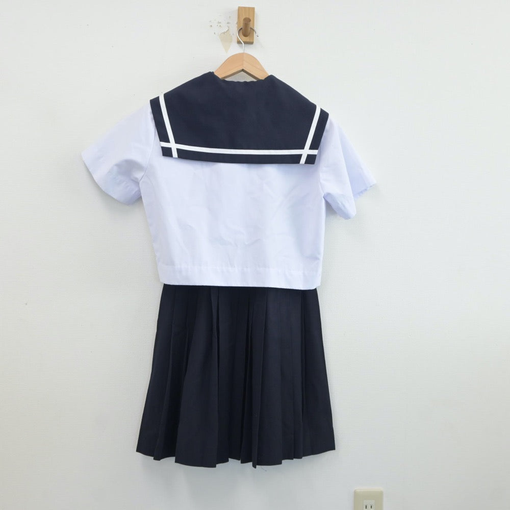 【中古】愛知県 刈谷市立依佐美中学校 女子制服 2点（セーラー服・スカート）sf019061