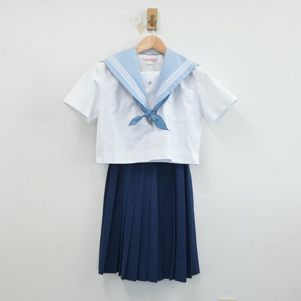 【中古】愛知県 愛知淑徳高等学校 女子制服 3点（セーラー服・スカート）sf019070