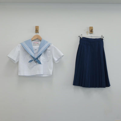 【中古】愛知県 愛知淑徳高等学校 女子制服 3点（セーラー服・スカート）sf019070