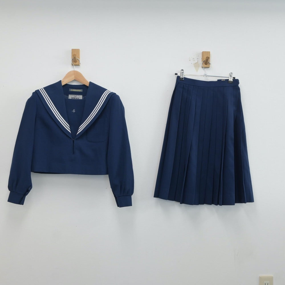 【中古】愛知県 愛知淑徳高等学校 女子制服 3点（セーラー服・スカート）sf019073