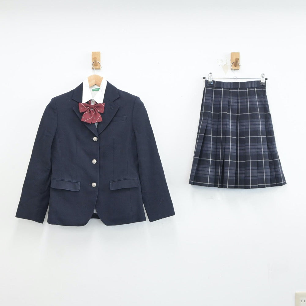 【中古】香川県 高松中央高等学校 女子制服 4点（ブレザー・シャツ・スカート）sf019075