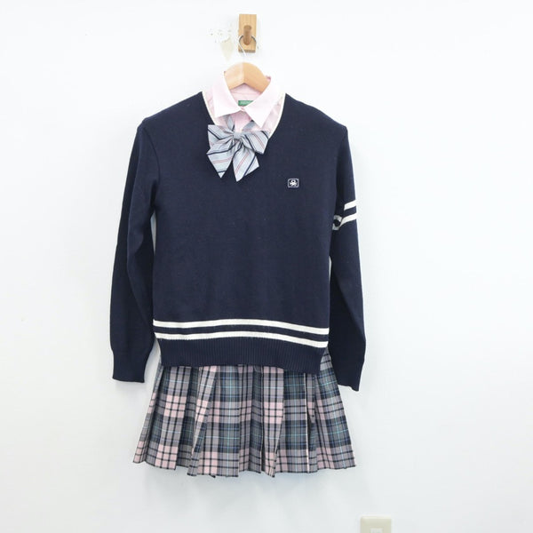 中古制服】香川県 高松中央高等学校 女子制服 4点（ニット・シャツ・スカート）sf019076【リサイクル学生服】 | 中古制服通販パレイド