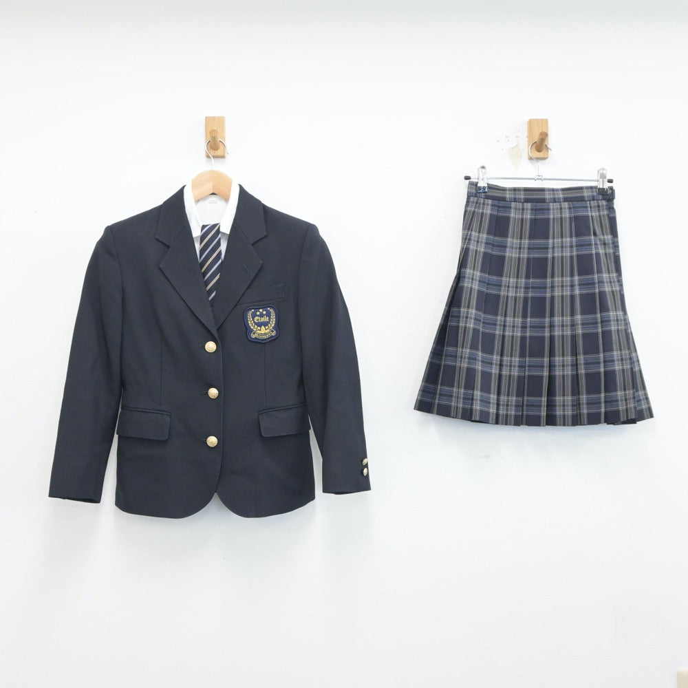 【中古】東京都 品川エトワール女子高等学校 女子制服 4点（ブレザー・シャツ・スカート）sf019079