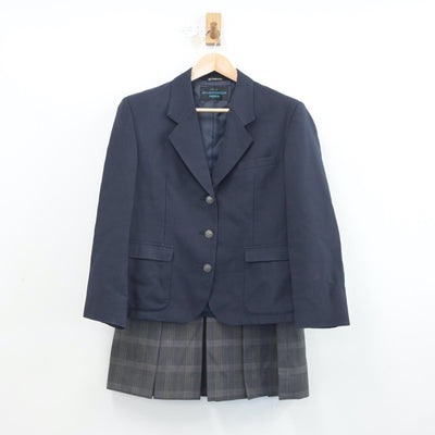 【中古】神奈川県 横須賀学院高等学校 女子制服 3点（ブレザー・ニット・スカート）sf019080