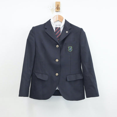 【中古】福岡県 福岡講倫館高等学校 女子制服 3点（ブレザー・シャツ）sf019095