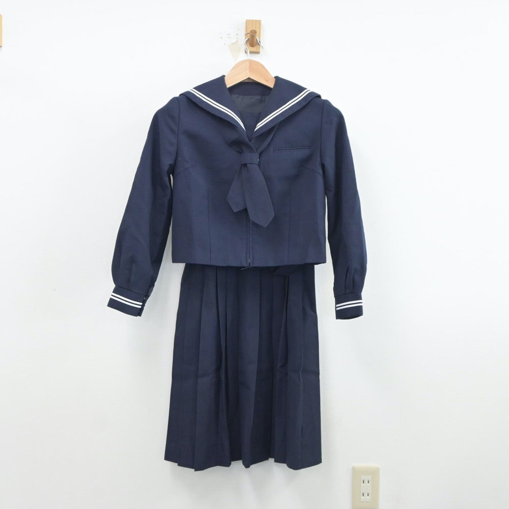 【中古】東京都 八王子市立第五中学校 女子制服 3点（セーラー服・ニット・ジャンパースカート）sf019097