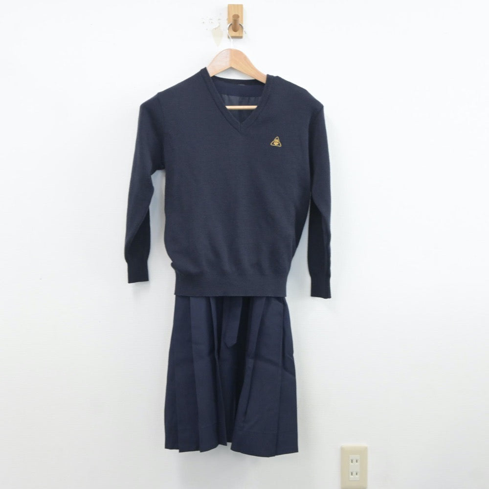 【中古】東京都 八王子市立第五中学校 女子制服 3点（セーラー服・ニット・ジャンパースカート）sf019097