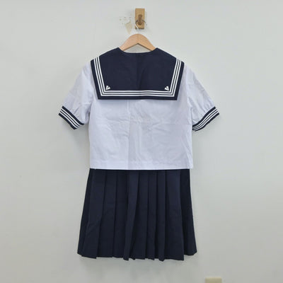 【中古】茨城県 鉾田第二高等学校 女子制服 3点（セーラー服・セーラー服・スカート）sf019099