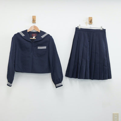 【中古】茨城県 鉾田第二高等学校 女子制服 2点（セーラー服・スカート）sf019101