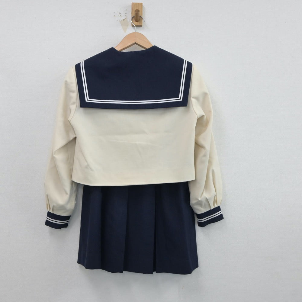 【中古】埼玉県 開智中学校 女子制服 5点（セーラー服・シャツ・スカート）sf019106