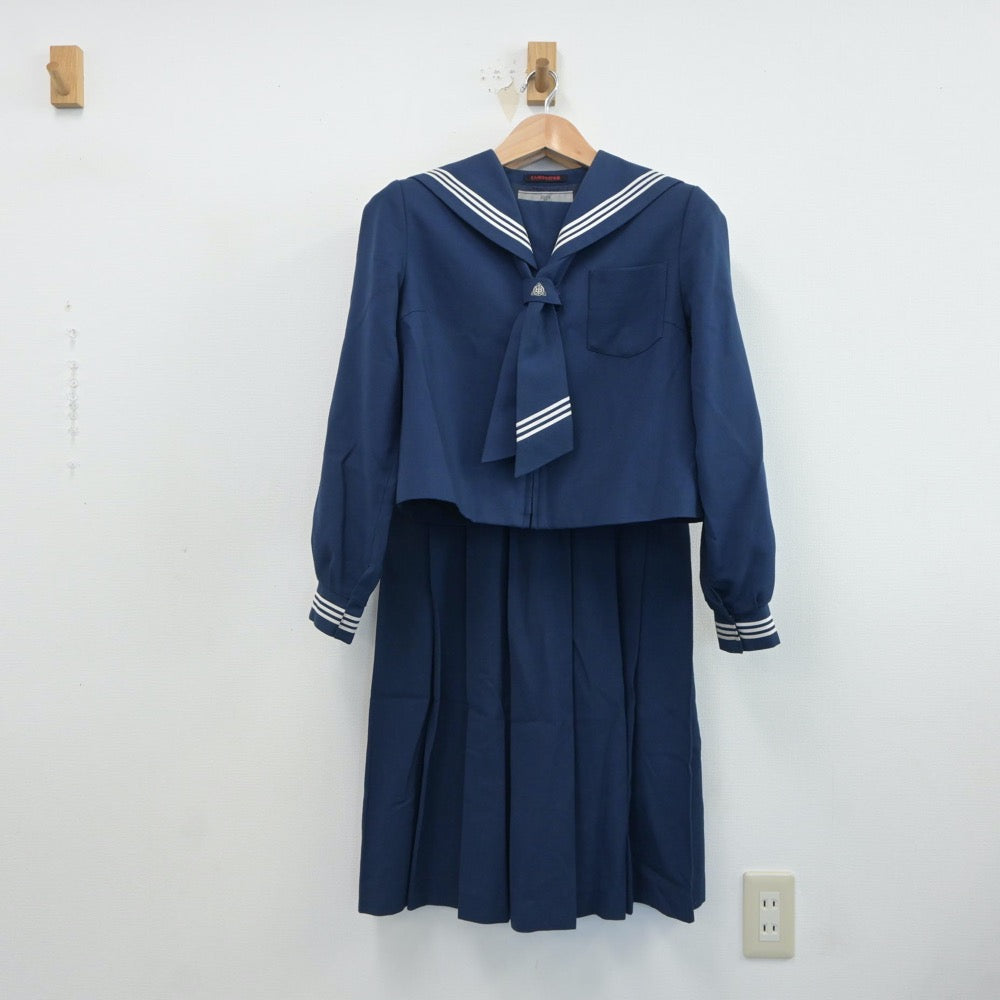 【中古】福岡県 福岡県北九州市立二島中学校 女子制服 2点（セーラー服・ジャンパースカート）sf019116