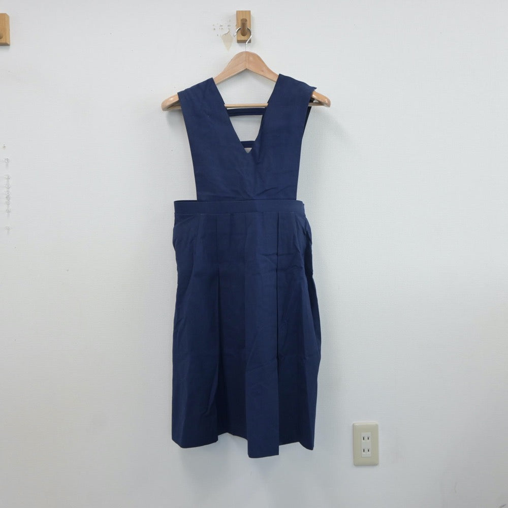 【中古】福岡県 福岡県北九州市立二島中学校 女子制服 2点（ジャンパースカート・シャツ）sf019119