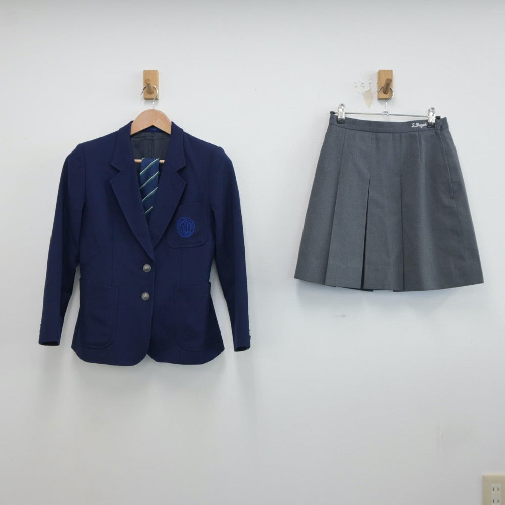 【中古】神奈川県 湘南工科大附属高等学校 女子制服 4点（ブレザー・ニット・スカート）sf019127