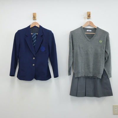 【中古】神奈川県 湘南工科大附属高等学校 女子制服 4点（ブレザー・ニット・スカート）sf019128