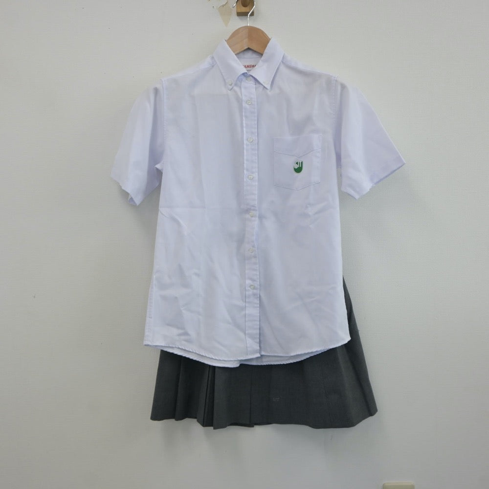 【中古】神奈川県 湘南工科大附属高等学校 女子制服 3点（ニットベスト・シャツ・スカート）sf019130