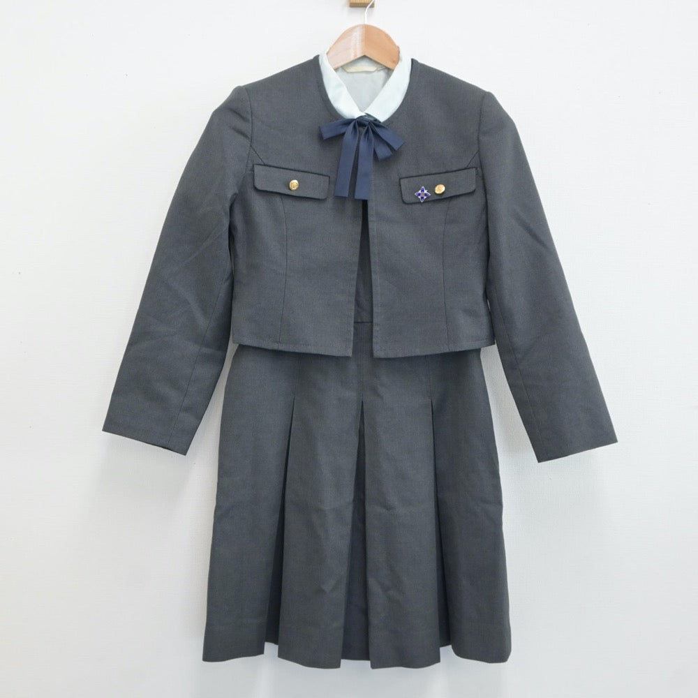 【中古】山形県 山辺高等学校 女子制服 6点（ブレザー・シャツ・ジャンパースカート）sf019148