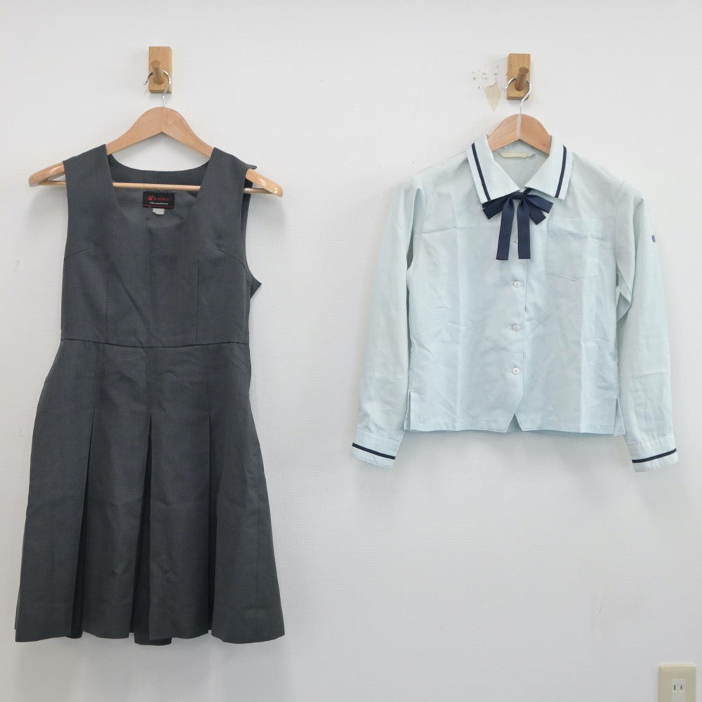 【中古】山形県 山辺高等学校 女子制服 6点（ブレザー・シャツ・ジャンパースカート）sf019148